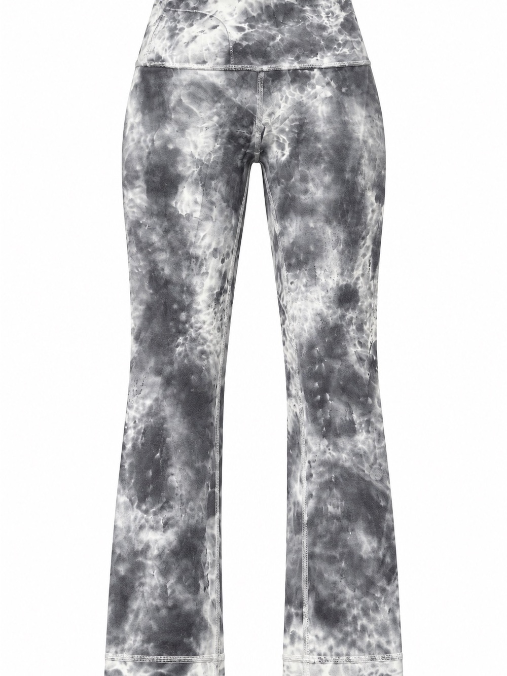 High-Waist Gray Tie-Dye Leggings